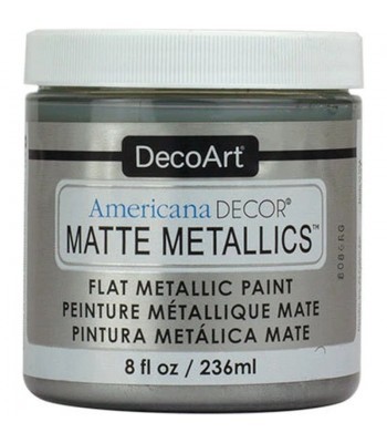 DecoArt Americana Decor Silver Matte Metallics Craft Paints. 8oz